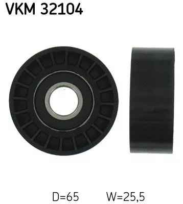 Deflection/Guide Pulley, V-ribbed belt