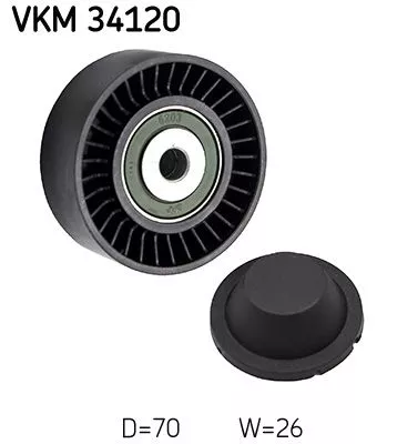 Deflection/Guide Pulley, V-ribbed belt