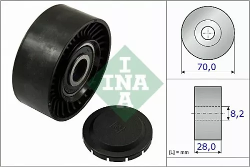 Deflection/Guide Pulley, V-ribbed belt