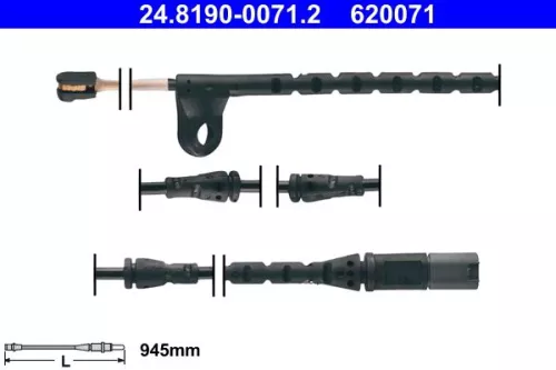 Warning Contact, brake pad wear