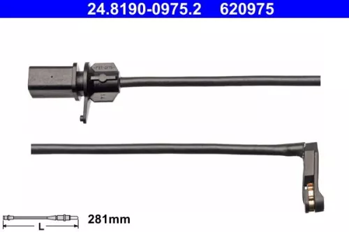 Warning Contact, brake pad wear