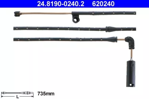 Warning Contact, brake pad wear