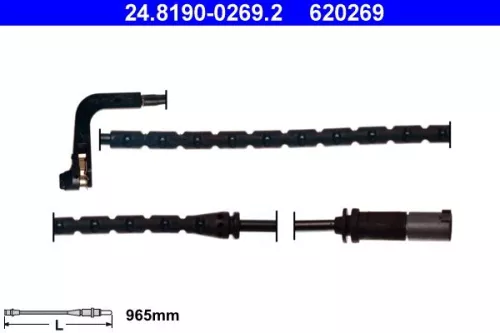 Warning Contact, brake pad wear