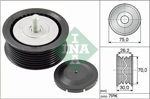 Deflection/Guide Pulley, V-ribbed belt