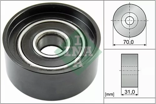 Deflection/Guide Pulley, V-ribbed belt