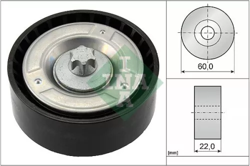 Deflection/Guide Pulley, V-ribbed belt