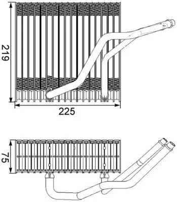 Evaporator, air conditioning