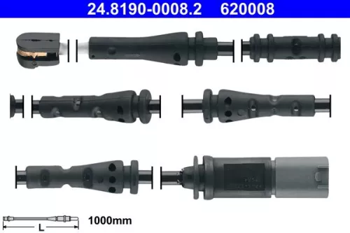 Warning Contact, brake pad wear