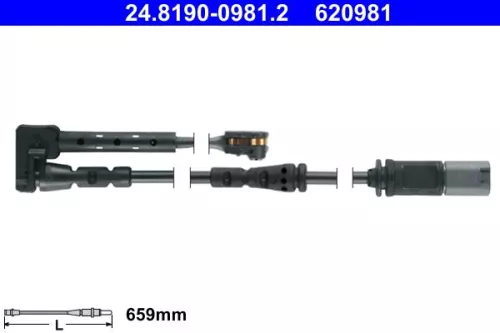 Warning Contact, brake pad wear