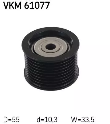 Deflection/Guide Pulley, V-ribbed belt
