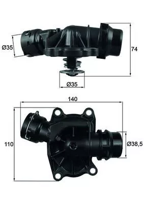 Thermostat, coolant