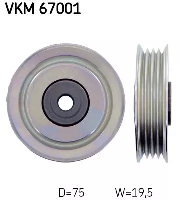 Deflection/Guide Pulley, V-ribbed belt