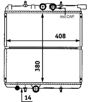 Radiator, engine cooling