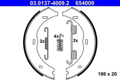 Brake Shoe Set, parking brake