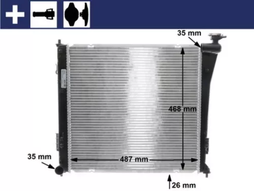 Radiator, engine cooling