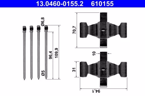 Accessory Kit, disc brake pad