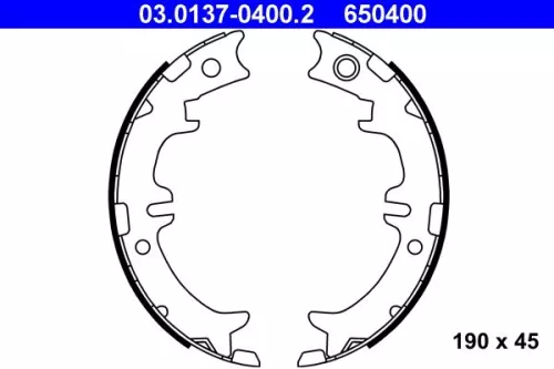 Brake Shoe Set, parking brake
