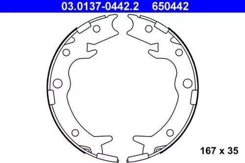 Brake Shoe Set, parking brake