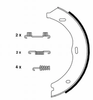 Brake Shoe Set, parking brake