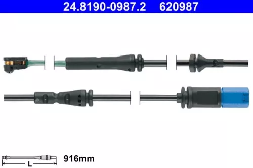 Warning Contact, brake pad wear