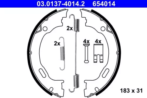 Brake Shoe Set, parking brake
