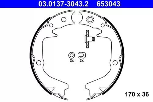 Brake Shoe Set, parking brake