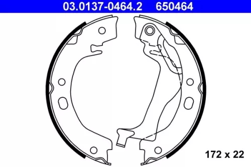 Brake Shoe Set, parking brake
