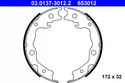 Brake Shoe Set, parking brake