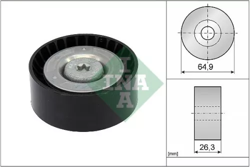 Deflection/Guide Pulley, V-ribbed belt