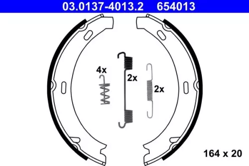 Brake Shoe Set, parking brake