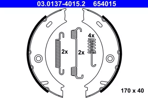 Brake Shoe Set, parking brake