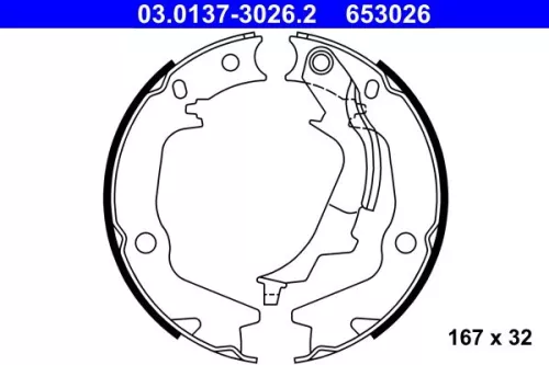 Brake Shoe Set, parking brake