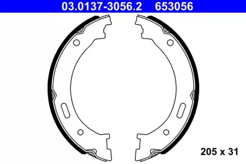 Brake Shoe Set, parking brake