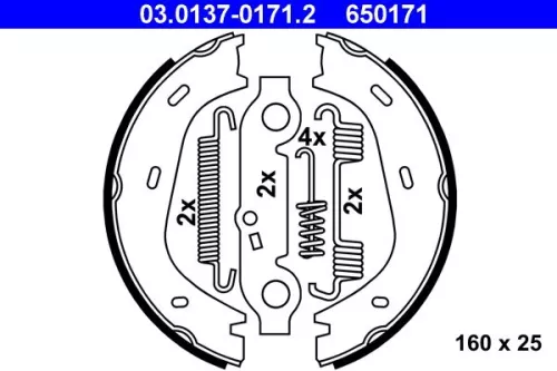 Brake Shoe Set, parking brake