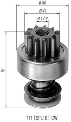 Pinion, starter
