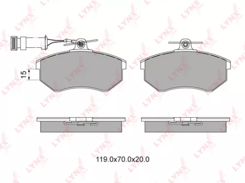 Disc brake pads, front