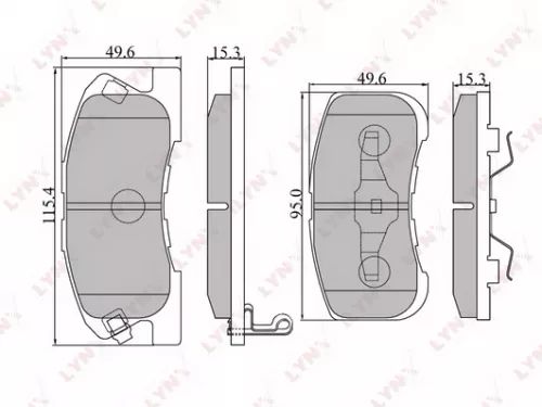 Disc brake pads, front