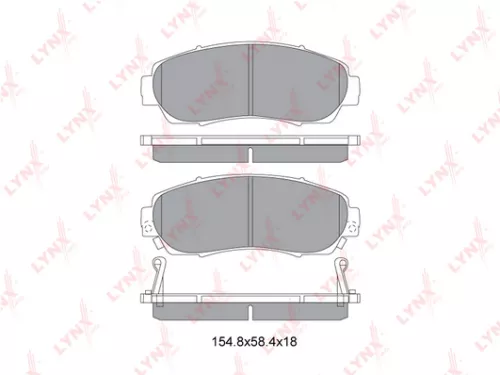 Disc brake pads, front