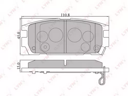Disc brake pads, rear