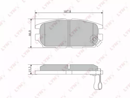 Disc brake pads, rear