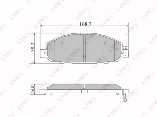 Disc brake pads, rear