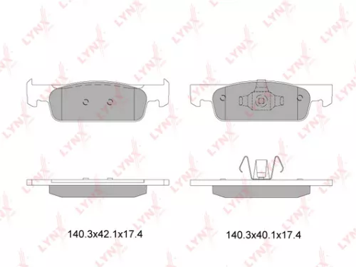 Disc brake pads, front
