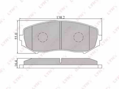 Disc brake pads, front