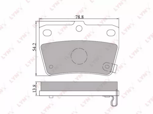 Disc brake pads, rear