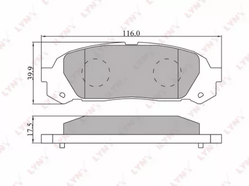 Disc brake pads, rear