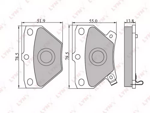 Disc brake pads, rear