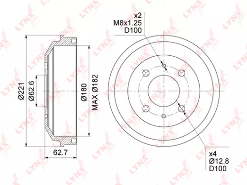 Brake drum (180x45)
