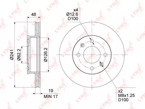 Brake disc, front (241x19)