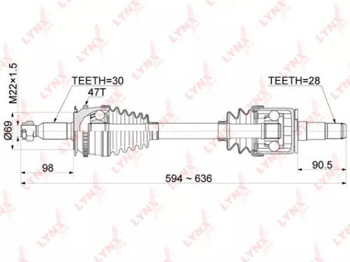 Drive shaft front