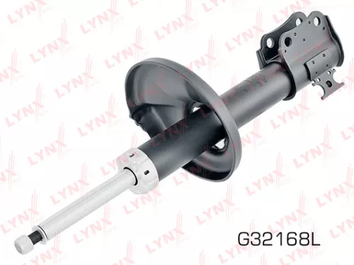 Shock absorber strut gas, left, front